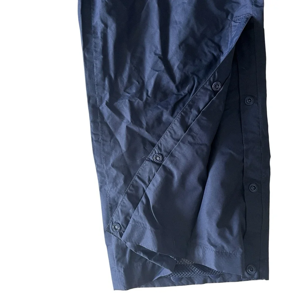 Coleman Men's Size M Windpants Mesh Lining Navy Blue Snaps‎ Drawstring